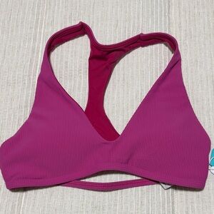 NWT Jolyn Women's Pink Racerback Bikini top